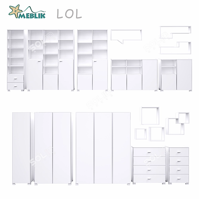 Youth Emoji Furniture Set 3D model image 3