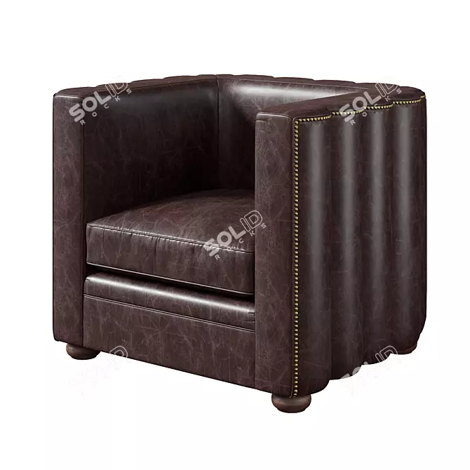 Vintage Loft Club Chair - Home Concept 3D model image 1