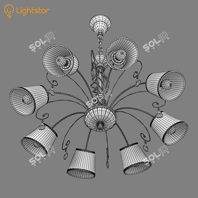 Elegant Esedra Lightstar Pendant 3D model image 3