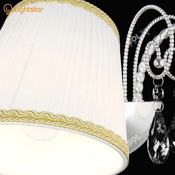 Esedra Lightstar Crystal Wall Sconce 3D model image 2
