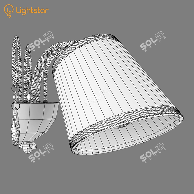 Esedra Lightstar Crystal Wall Sconce 3D model image 3