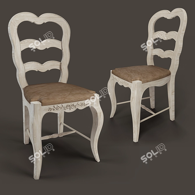  Rustic Romance Corner Chair 3D model image 1