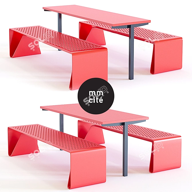 Elegant Outdoor Seating Set: Mmcite/Sinus 3D model image 2