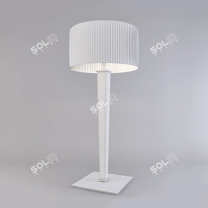 Vintage Glass Snooker Floor Lamp 3D model image 2