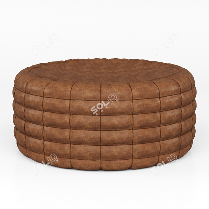 Mesh Ottoman: Unwrapped, 450 Seating Height 3D model image 1