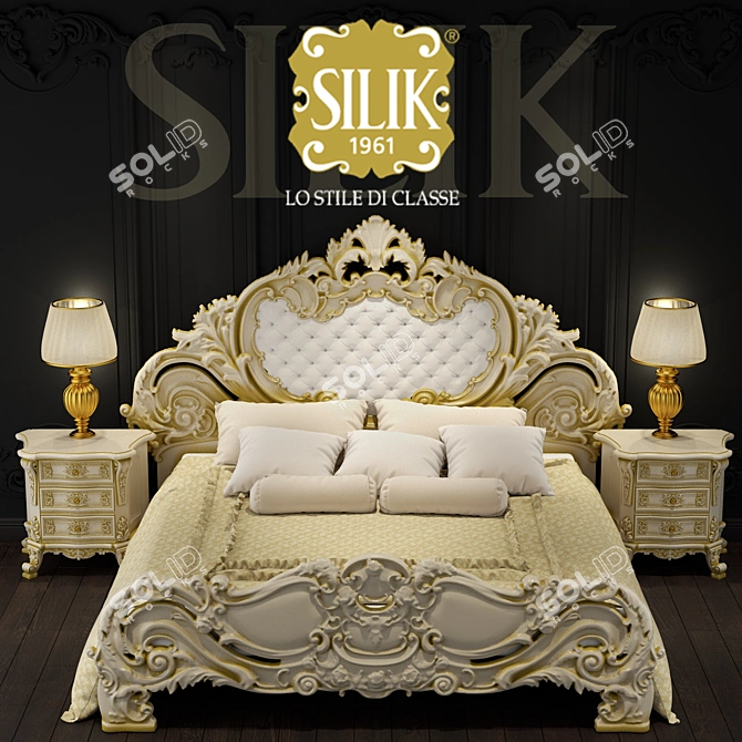 Classic Silik Olimpia Bed 3D model image 1