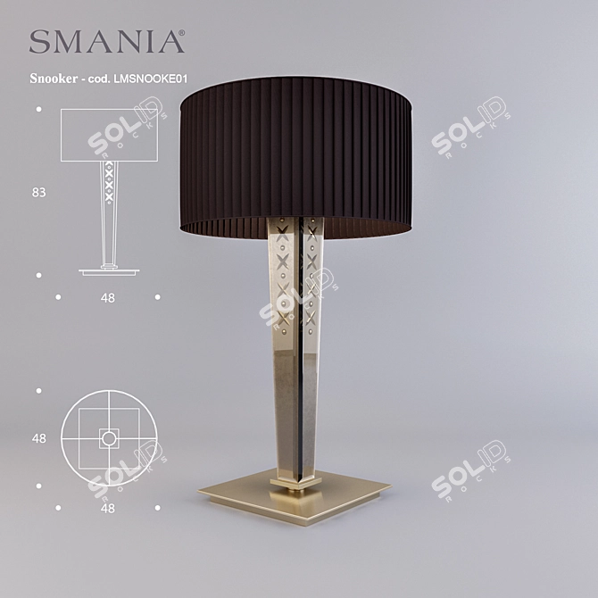 Vintage Style Snooker Table Lamp 3D model image 1