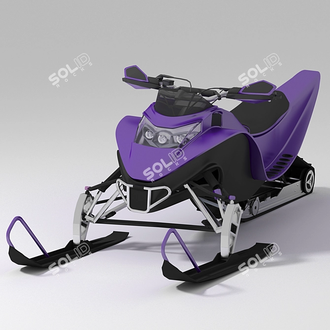 Arctic Cruiser Snowmobile 3D model image 1