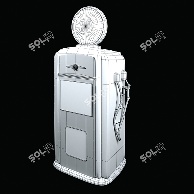 Retro Fuel Pump Station 3D model image 2