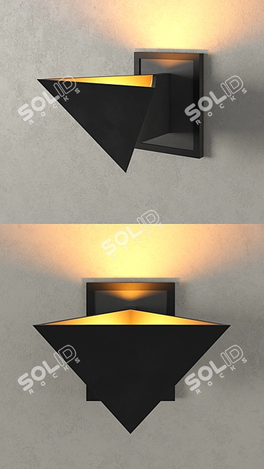 Industrial Metal Loft Chandelier & Sconce 3D model image 2