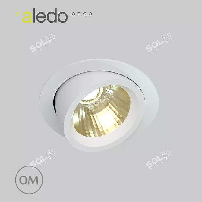 Sleek 41W MUV LED Spotlight 3D model image 1