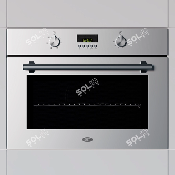 Title: Boretti BCM45IX Compact Oven 3D model image 1