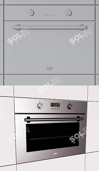 Title: Boretti BCM45IX Compact Oven 3D model image 2