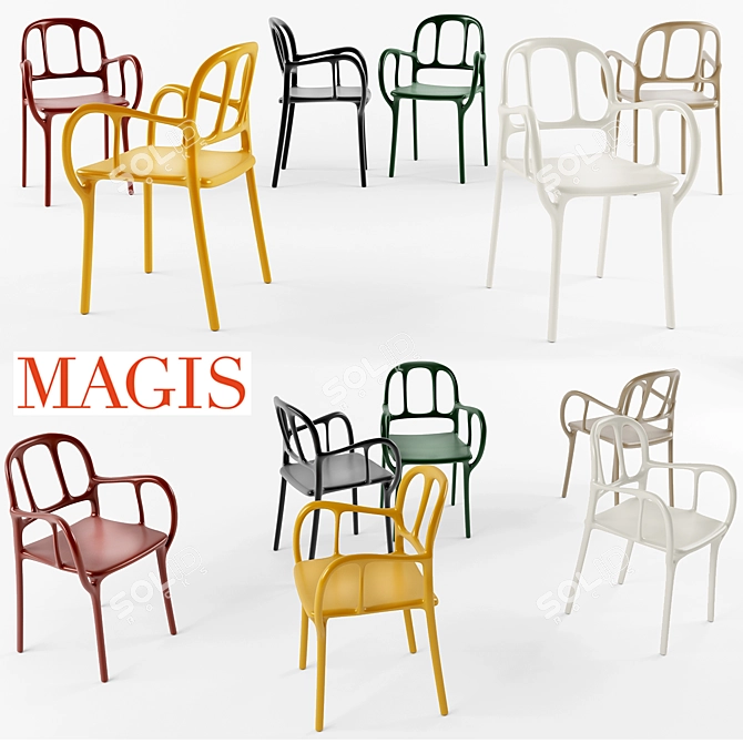 Stylish Magisdesign Mila Chair: Modern Elegance for Any Space 3D model image 1