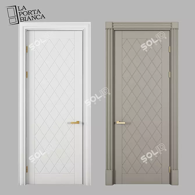 Gabby V Interior Door: Stunning Craftsmanship & Elegant Design 3D model image 1