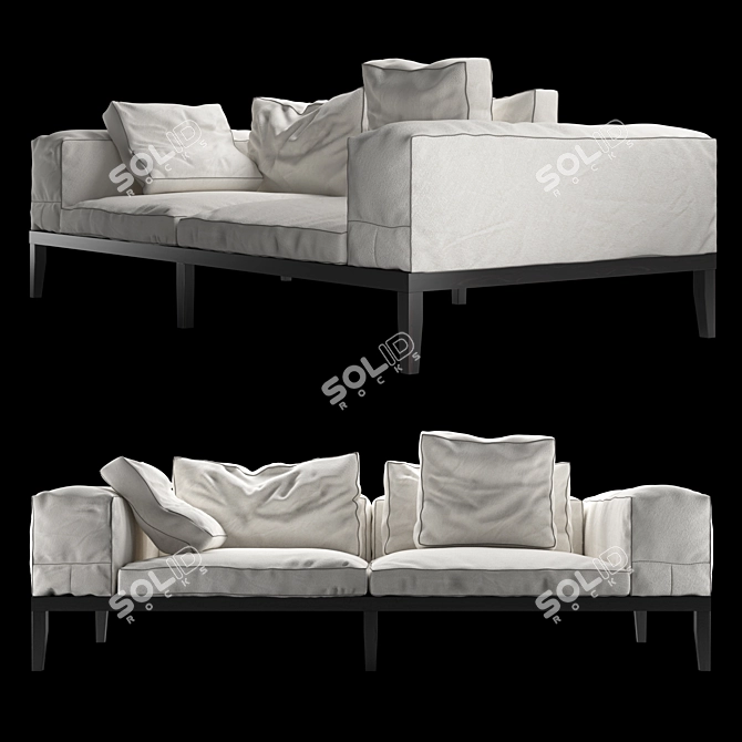 Natural Wood Lifewood Sofa 3D model image 1