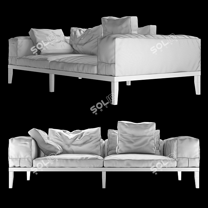 Natural Wood Lifewood Sofa 3D model image 2