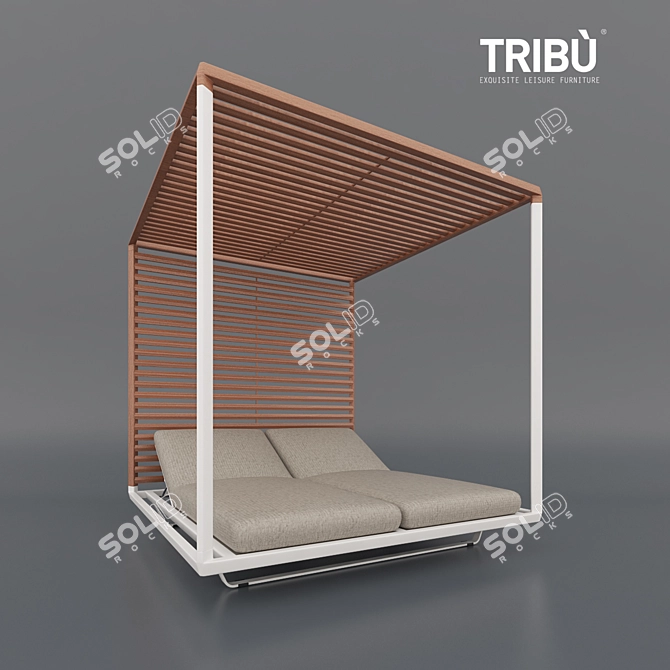 Tribu Pavilion Daybed: Stylish Outdoor Relaxation 3D model image 1