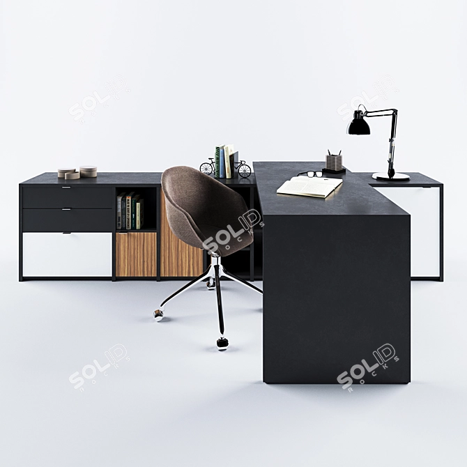 Modern Workspace Copenhagen: Stylish and Functional 3D model image 1