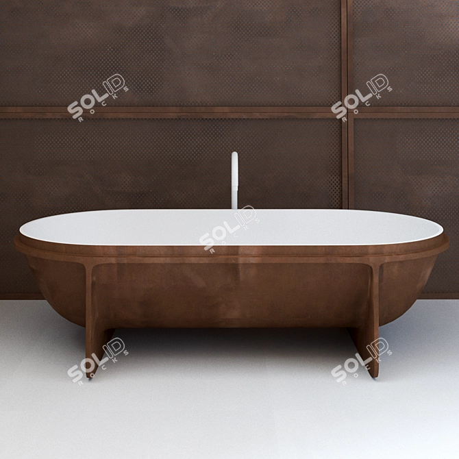 Controstampo Washbasin & Bathtub 3D model image 2