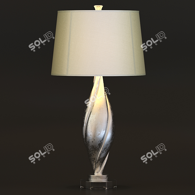 Silver-Champagne Leaf Palouse Lamp 3D model image 1