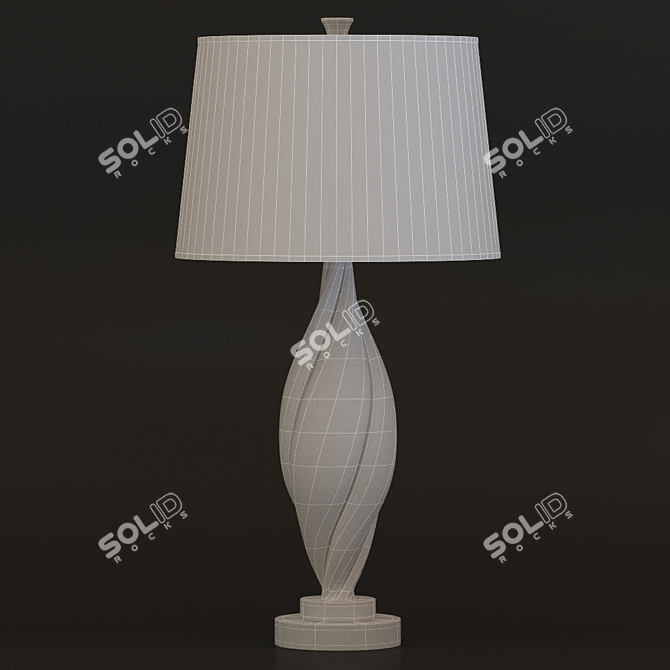 Silver-Champagne Leaf Palouse Lamp 3D model image 2