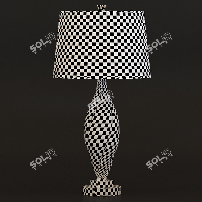 Silver-Champagne Leaf Palouse Lamp 3D model image 3