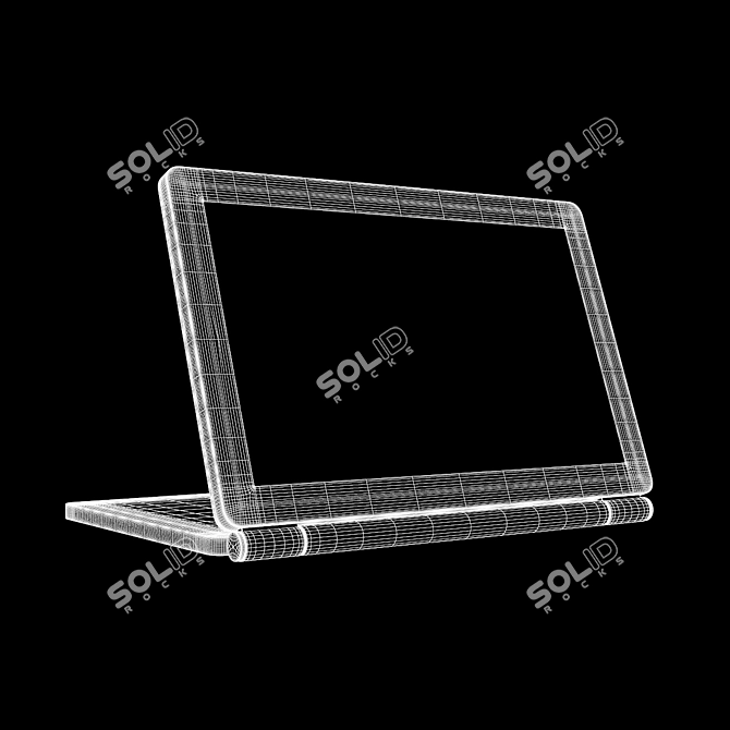 Folding LCD Travel Clock Desk 3D model image 3