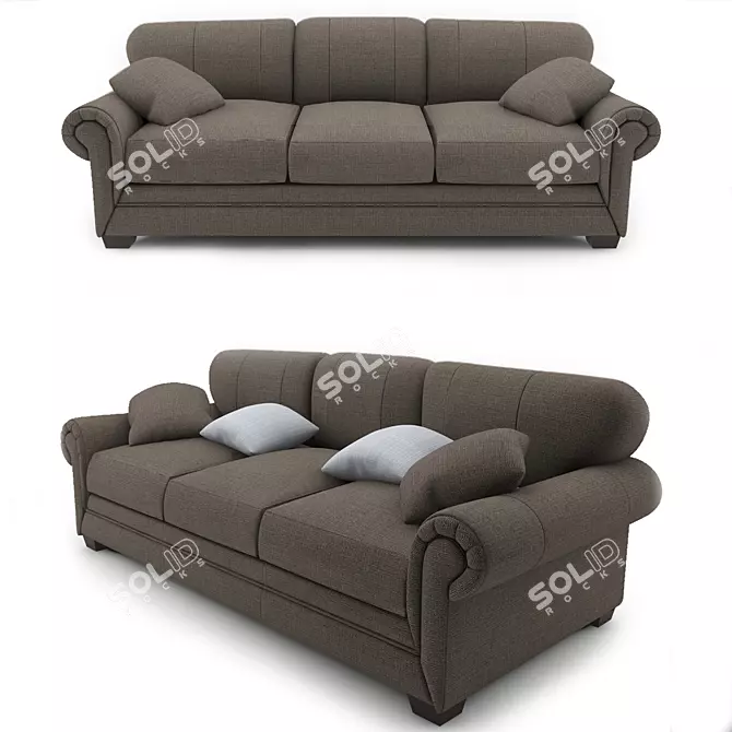 Leah 1435AL: Stylish and Comfortable Sofa 3D model image 1