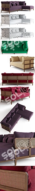 Promenade by Philippe Nigro: Luxurious Sofas & Chaise 3D model image 3