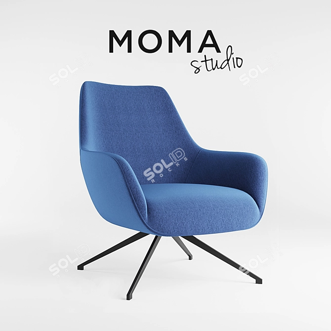 Modern Mary Land Armchair - Chic and Comfortable 3D model image 1