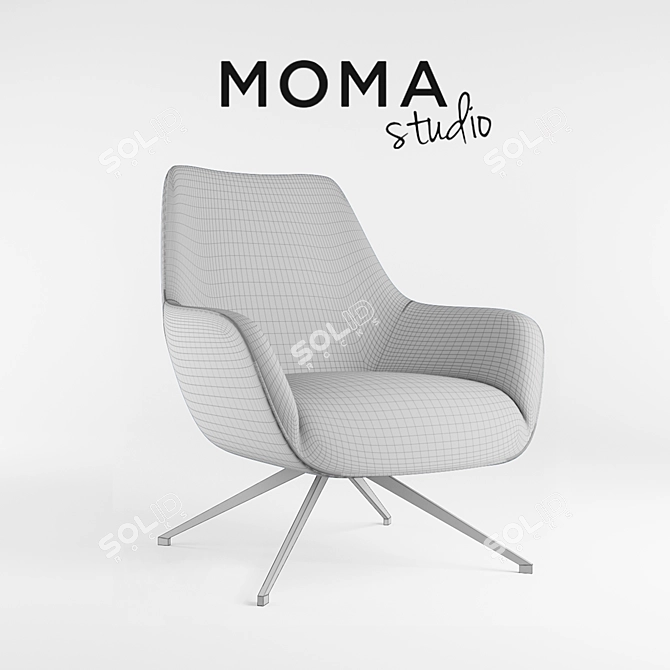 Modern Mary Land Armchair - Chic and Comfortable 3D model image 2