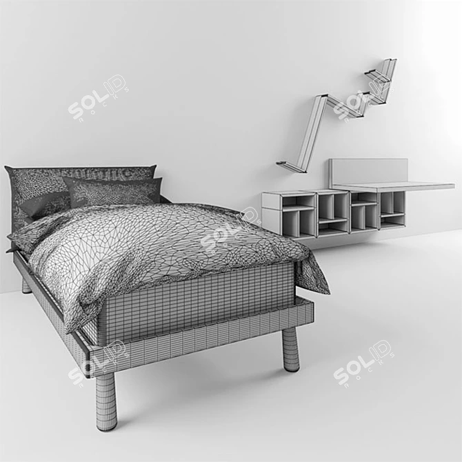 Zalf Kids Bed 3D model image 3