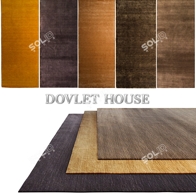 DOVLET HOUSE 5-Piece Carpets Set (Part 34) 3D model image 1