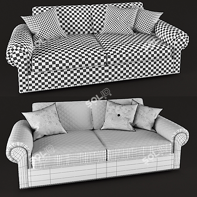 Luxury Christopher Sofa by Roy Bosh 3D model image 3