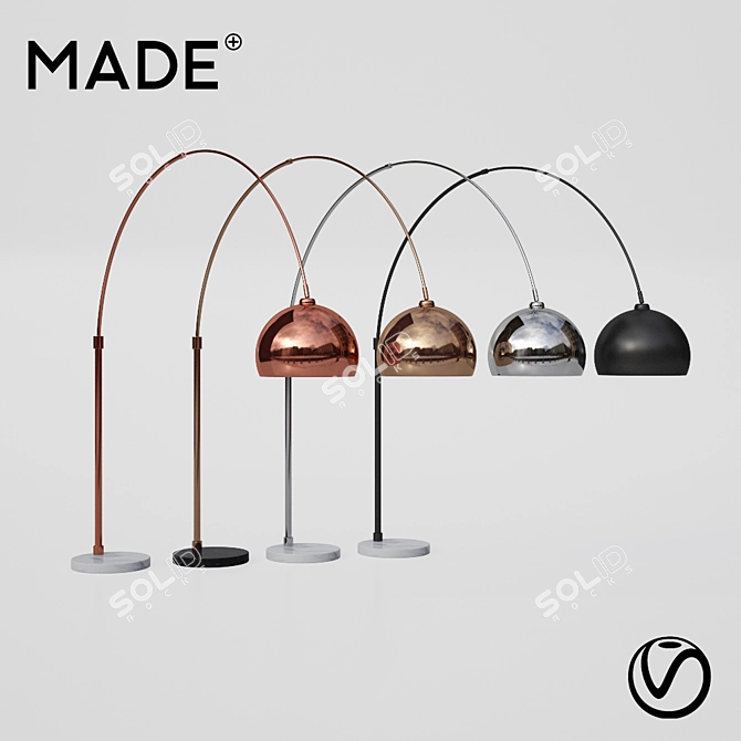Elegant Bow Lamp: Versatile Combos 3D model image 1
