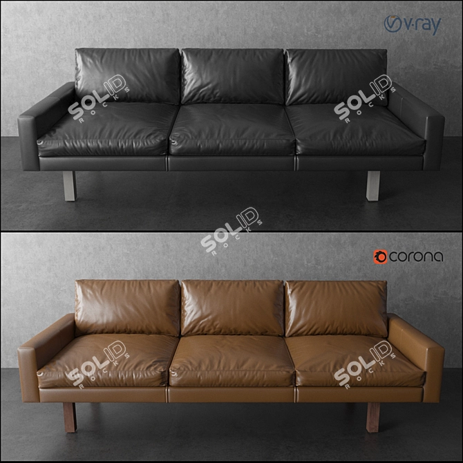 Contemporary Standard Felix Sofa 3D model image 1