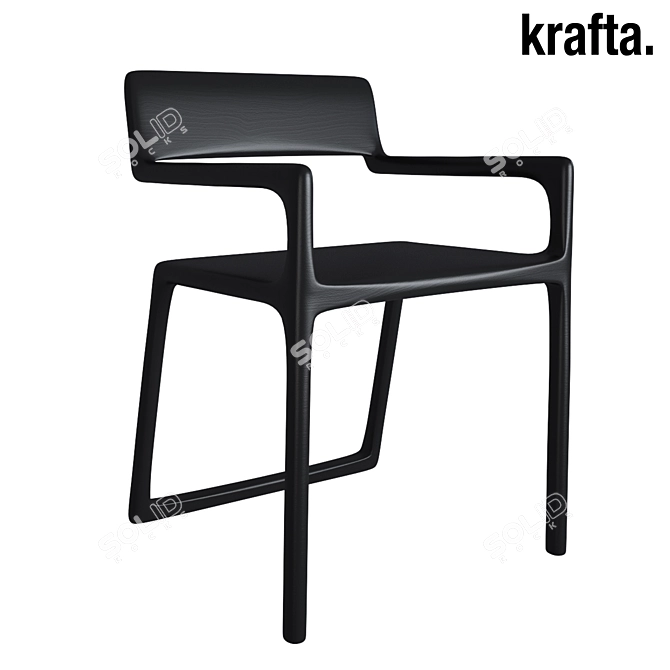 Sculpted Elegance: Krafta P-Chair 3D model image 1