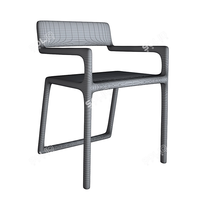 Sculpted Elegance: Krafta P-Chair 3D model image 2