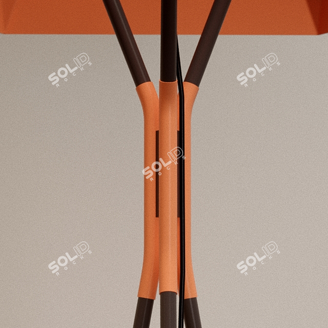 Stylish Tripod Floor Lamp 3D model image 3