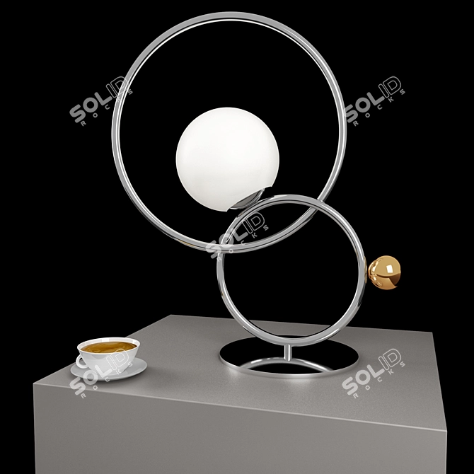 Elegant Zoe Table Lamp Duo 3D model image 2
