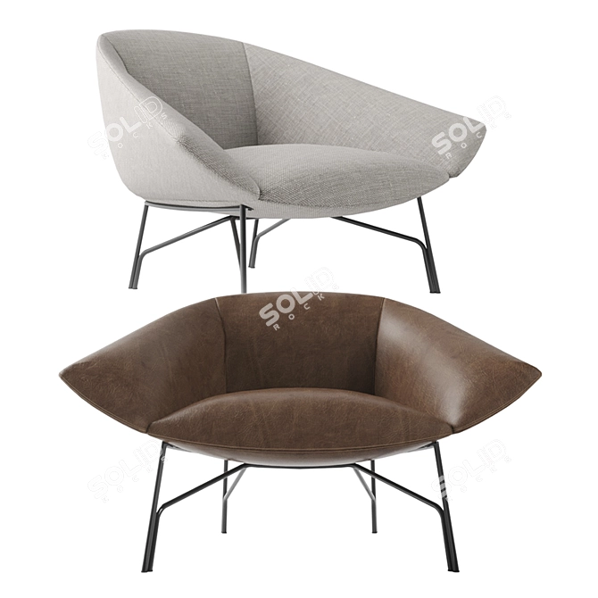 Lennox Lema Sofa & Armchair: Luxurious Comfort in Every Stitch 3D model image 2