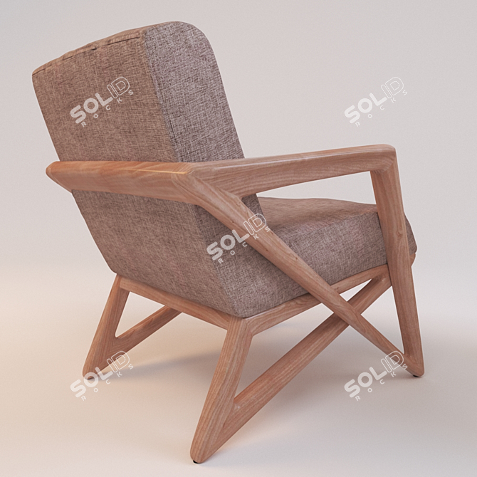 Elegant Lounge Chair: Inspired by Sergio Rodriguez 3D model image 3