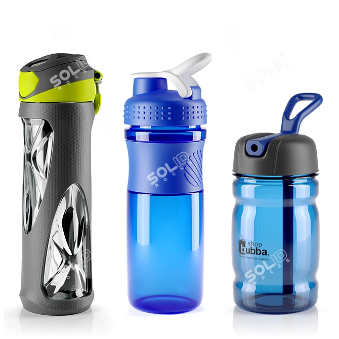 Hydration Essentials: Zulu, Bubba, Water 3D model image 1