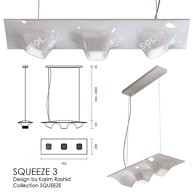 Nimbus Squeeze: Karim Rashid's Illuminating Creation 3D model image 1