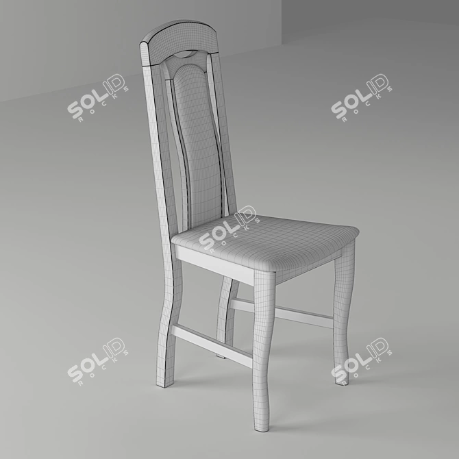 Classic Oak Chair: Elegant Design for Any Space 3D model image 2