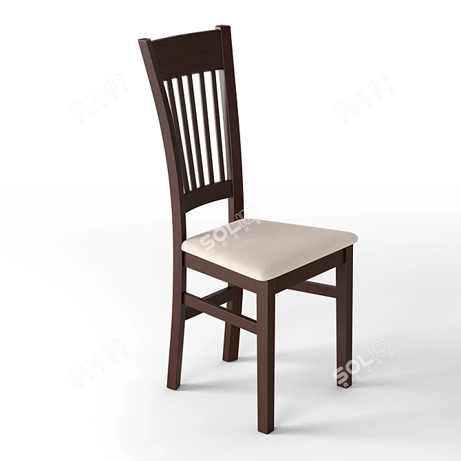 Classic Oak Chair 2011 | Elegant Design 3D model image 1
