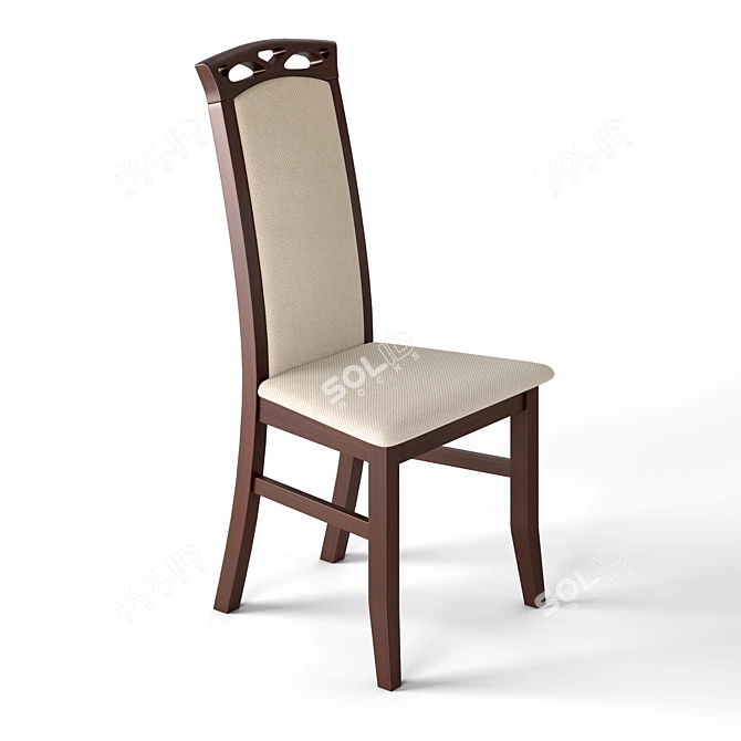 Classic Oak Chair 8: Timeless Elegance 3D model image 3