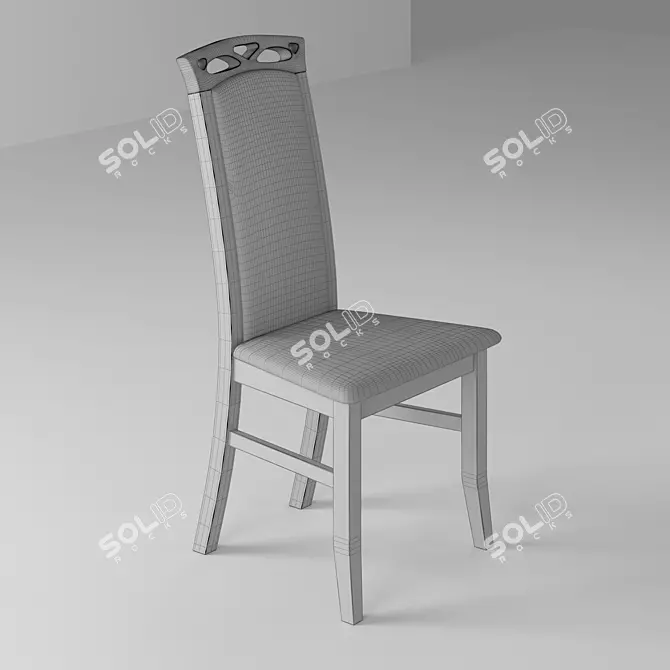Classic Oak Chair 8: Timeless Elegance 3D model image 1