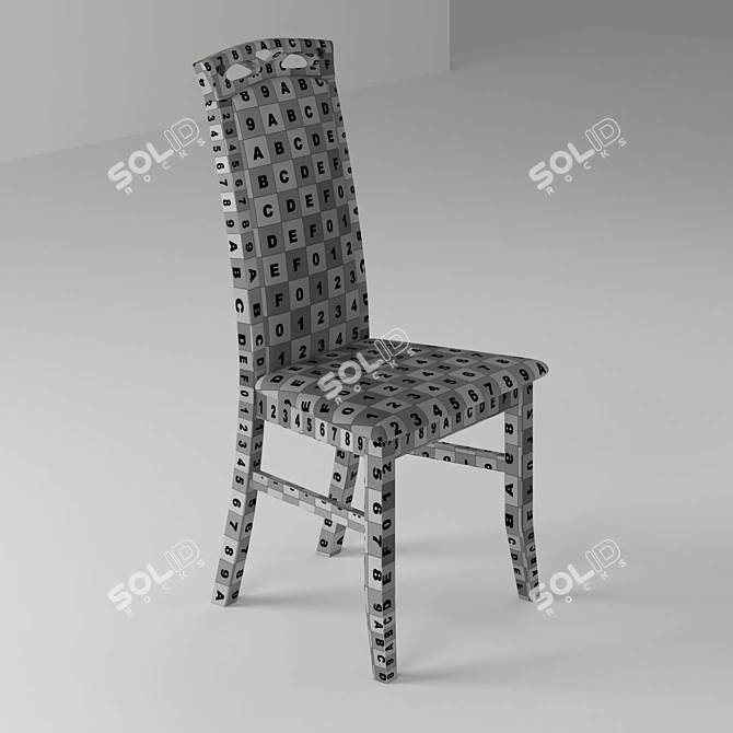 Classic Oak Chair 8: Timeless Elegance 3D model image 2